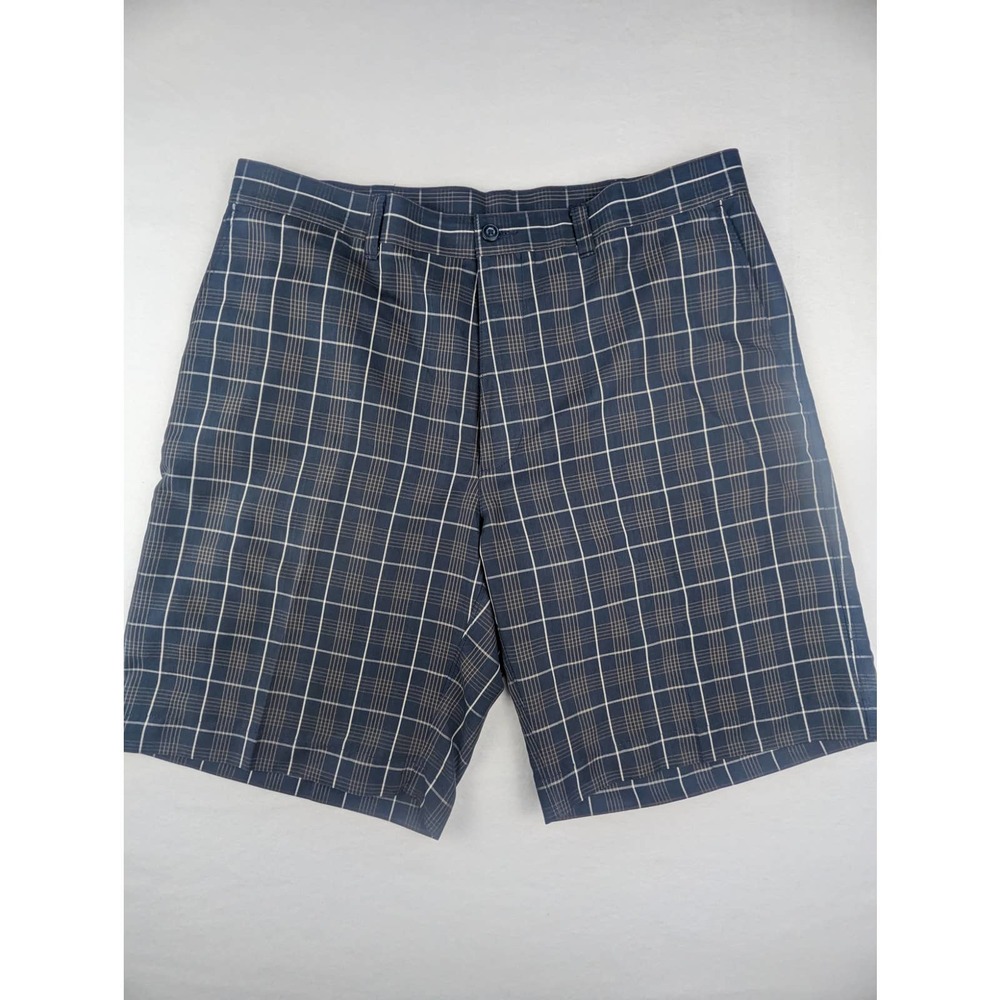 PGA Tour Navy Blue Plaid Men's Shorts Sz 34